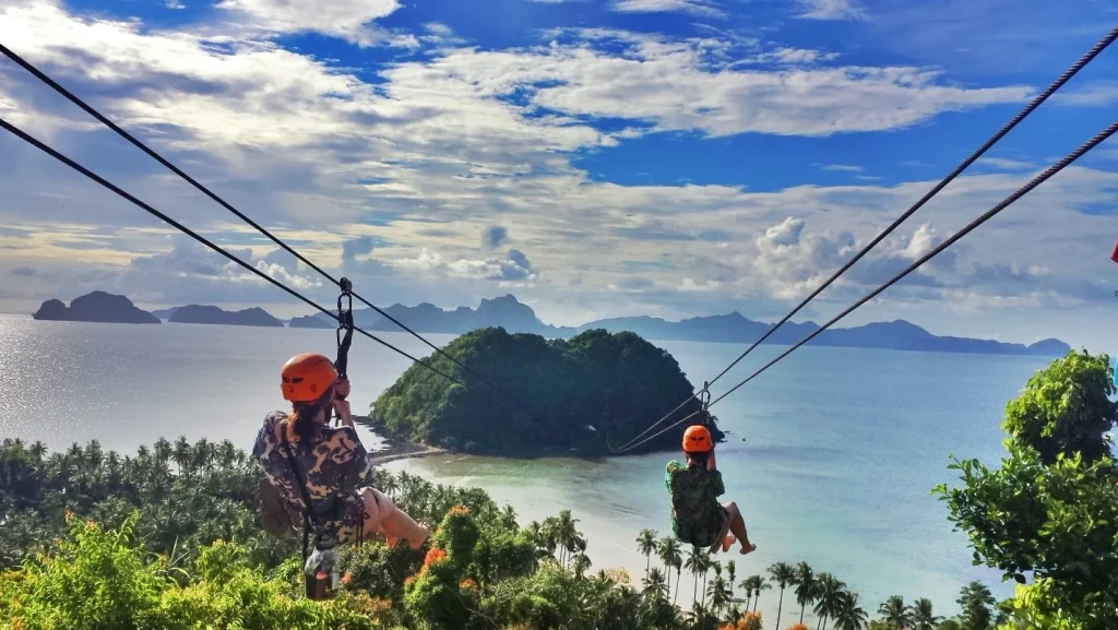 zipline maremegmeg beach el nido
